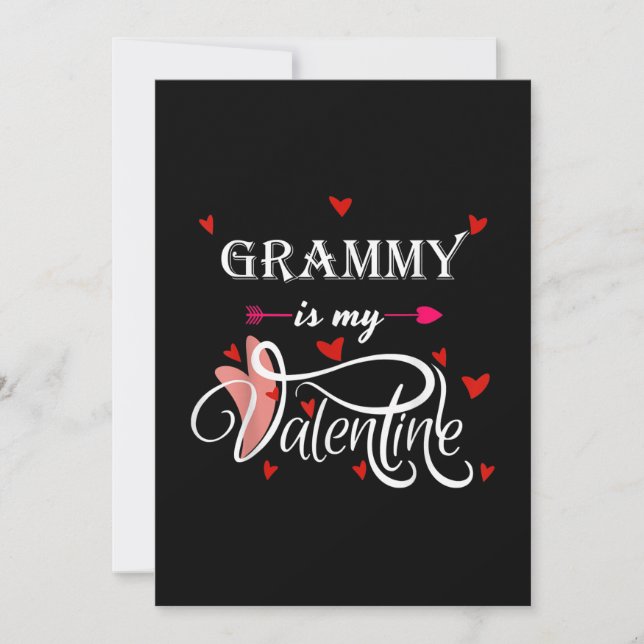 Min Grammy är min Alla hjärtans dag -Valentines Da Julkort (Framsida)