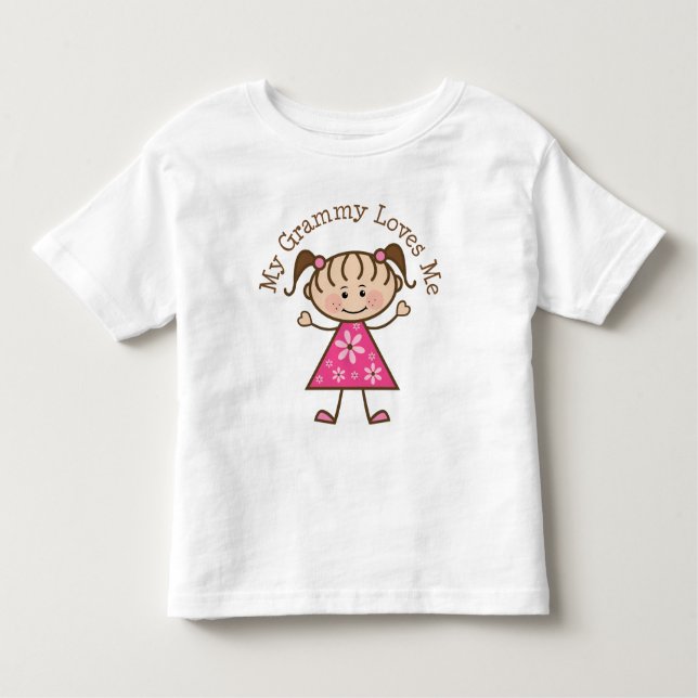 Min Grammy Kärlek Me Stick figur Tee (Framsida)