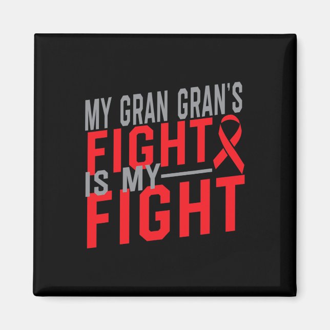 Min Gran Grans kamp är min kamp mot blodcancer Magnet (Framsidan)