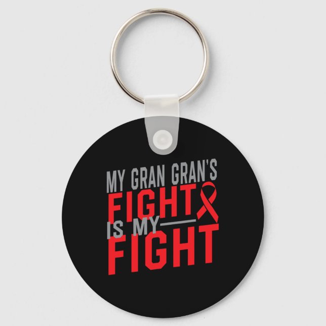 Min Gran Grans kamp är min kamp mot blodcancer Nyckelring (Framsida)