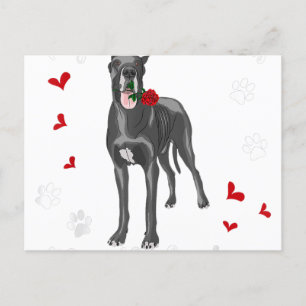 Min Grand Danois är min valentin Grand Danois-älsk Meddelande Vykort