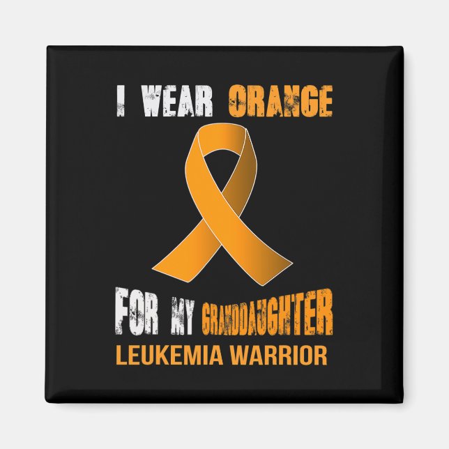 MIN GRANDDAUGHTER - MIN LEUKEMIA WARRIOR MAGNET (Framsidan)