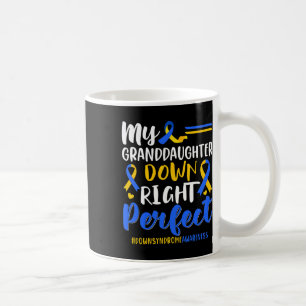 Min Granddotter Down Höger Perfekt Down Syndrome Kaffemugg