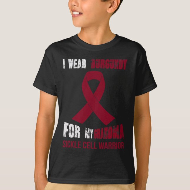 MIN GRANDMA - MIN SICKLE CELL WARRIOR T SHIRT (Framsida)