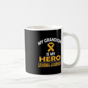 MIN GRANDSON ÄR MY HERO LEUKEMIA AWARENESS T SHIRT KAFFEMUGG