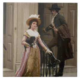 Min granne vid nästa dörr (Vänd par) (skönhet) Kakelplatta