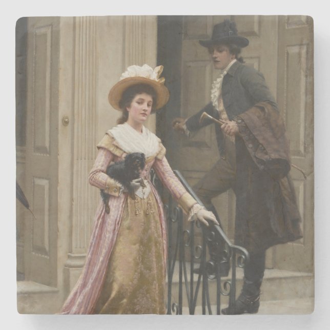 Min granne vid nästa dörr (Vänd par) (skönhet) Stenunderlägg (Framsidan)