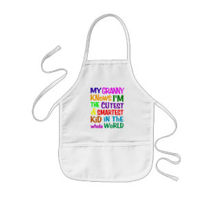 Min Granny Knows apron Barnförkläde
