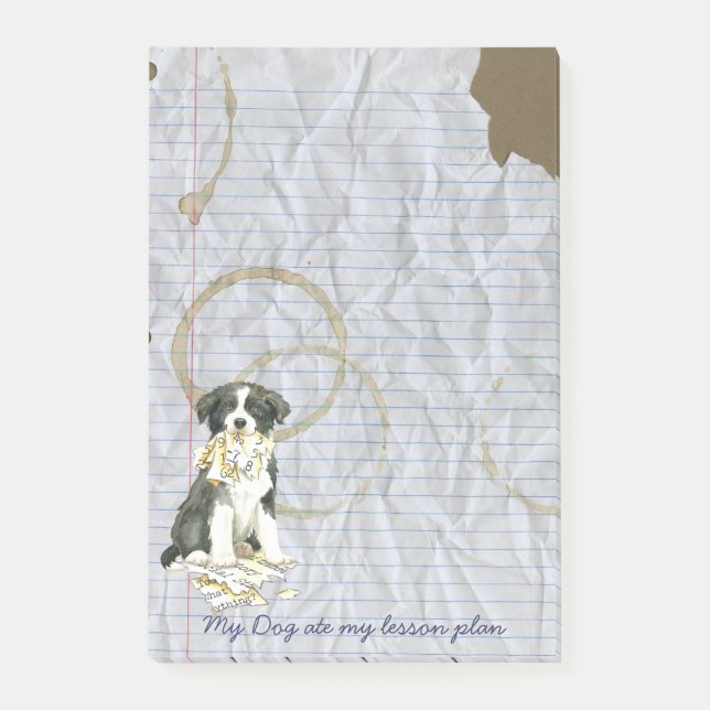 Min Gräns Collie Ate min Lesson-plan Post-it Block (Framsida)