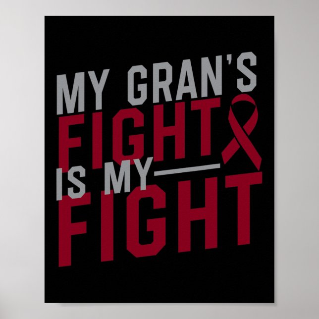 Min Grans kamp är min "Fight Sickle Cell Anemia Aw Poster (Framsidan)