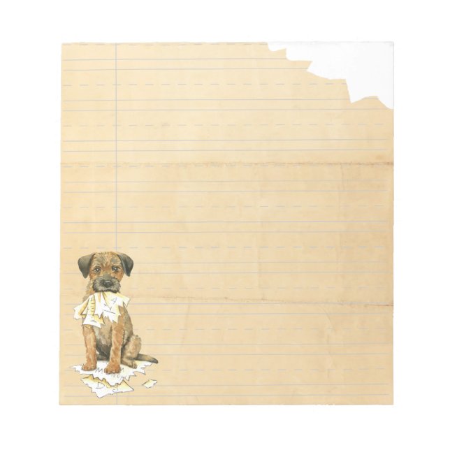 Min Gräns Terrier Ate Min hemläxa Anteckningsblock (Framsida)
