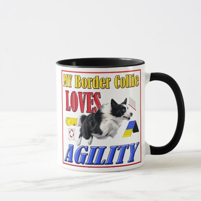 Min gränsCollie älskar Agilitymuggen Mugg (Höger)
