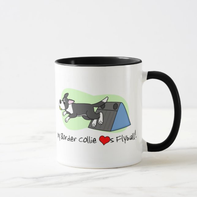 Min gränsCollie älskar den Flyball muggen Mugg (Höger)