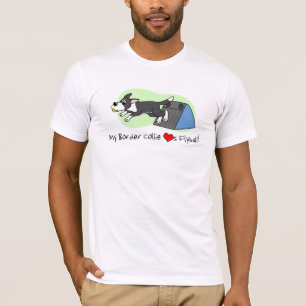 Min gränsCollie älskar den Flyball T skjortan Shirt