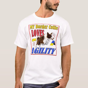 Min gränsCollie älskar den röda Agilityskjortan Tee