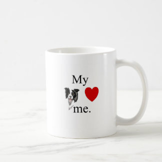 Min gränscollie älskar mig kaffemugg