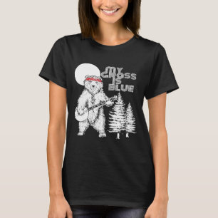 Min gräs är Blue Banjo Bear Hippie Grizzly T Shirt