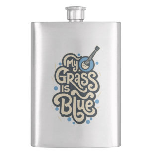 Min gräsröta är Blue Bluegrass FolMusic Fickplunta