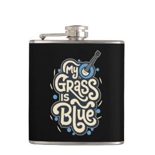 Min gräsröta är Blue Bluegrass FolMusic Fickplunta