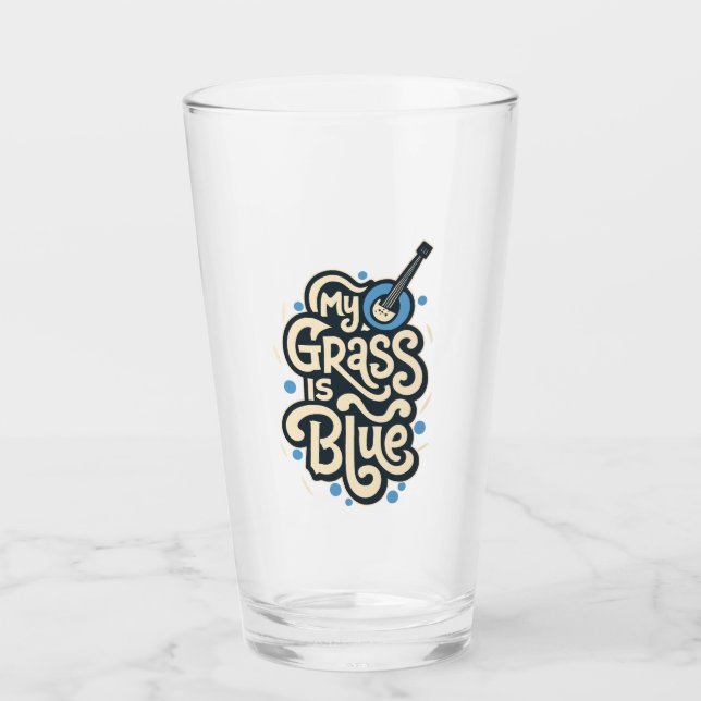 Min gräsröta är Blue Bluegrass FolMusic Glaskopp (Framsida)