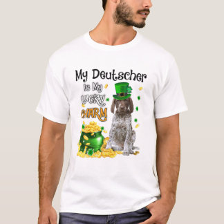 Min Great dane är mina Lucky Charm Cute Hund Patri T Shirt