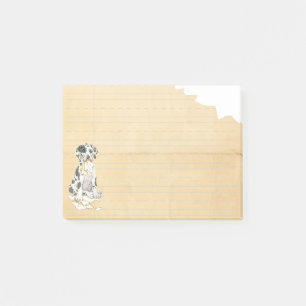 Min great dane åt min läxa post-it block