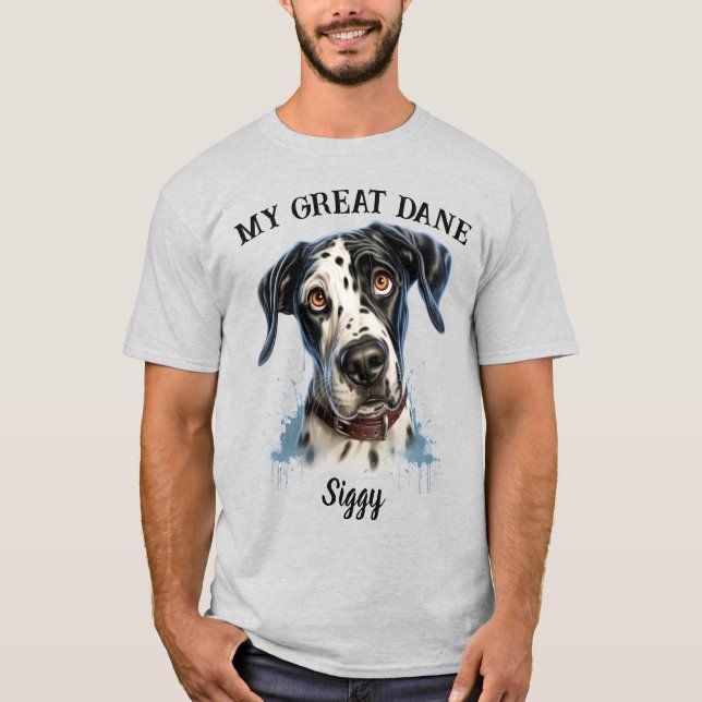 Min Great dane T-Shirt (Anpassadet) (Framsida)