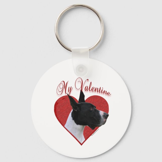 Min Great dane Valentine Nyckelring (Framsida)