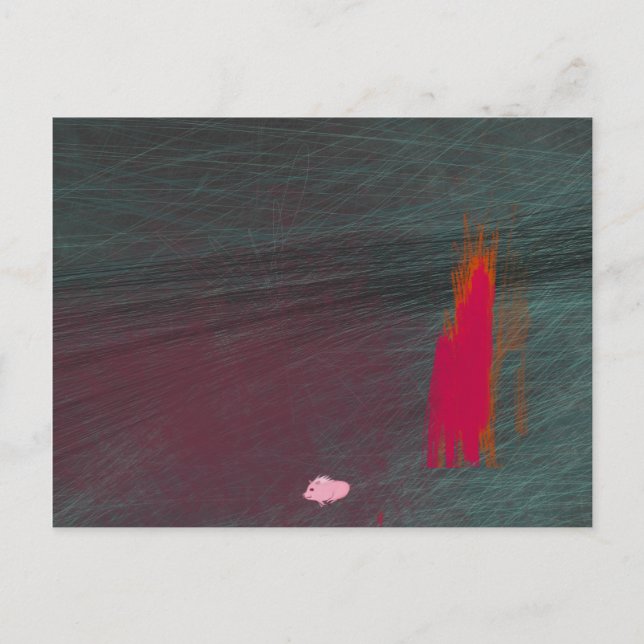 Min gris brände ner huset vykort (Framsida)