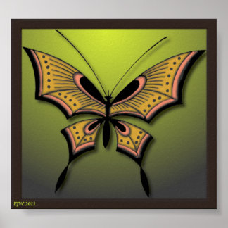 Min Grönt Butterfly Poster