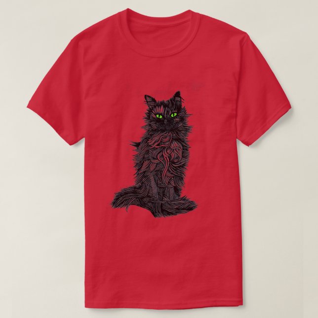 Min Grönt Eyed Cat T Shirt (Design framsida)