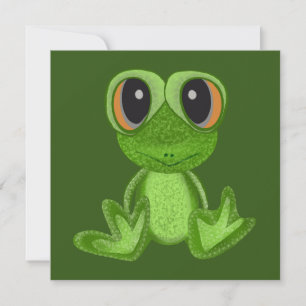 Min Grönt Frog Friend Julkort