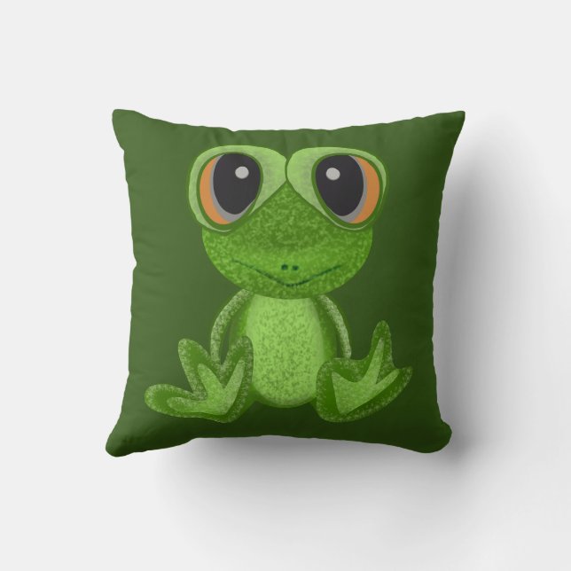 Min Grönt Frog Friend Kudde (Baksida)