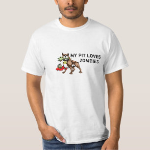 Min groptjur älskar Zombiesutslagsplatsskjortan - Tee