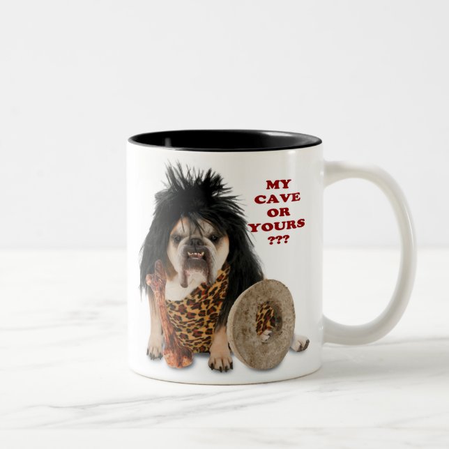 Min grotta eller Din? Två-Tonad Mugg (Höger)