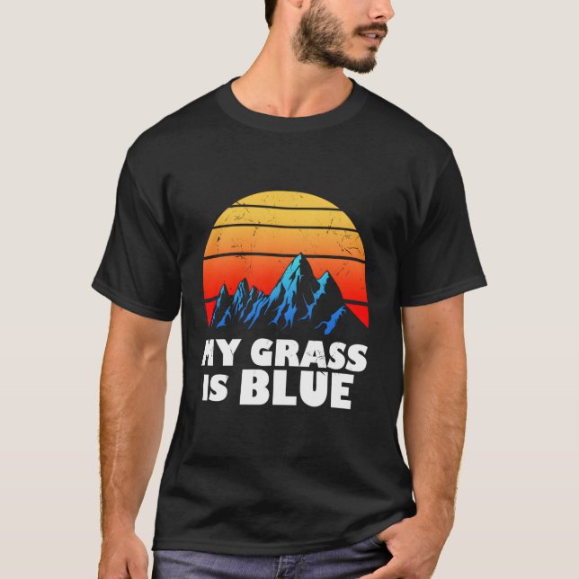 Min grus är blågräs musik t shirt (Framsida)