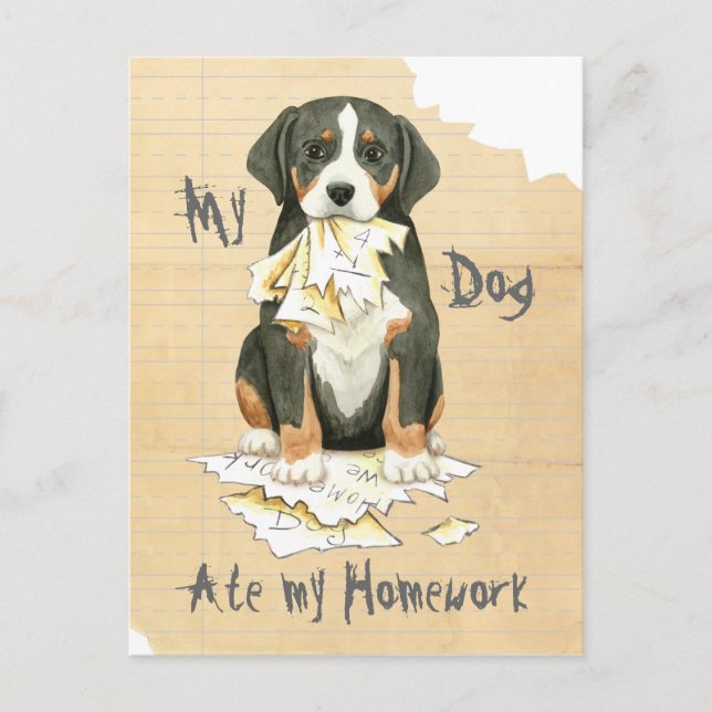 Min GSMD Ate Min hemläxa Vykort (Framsida)