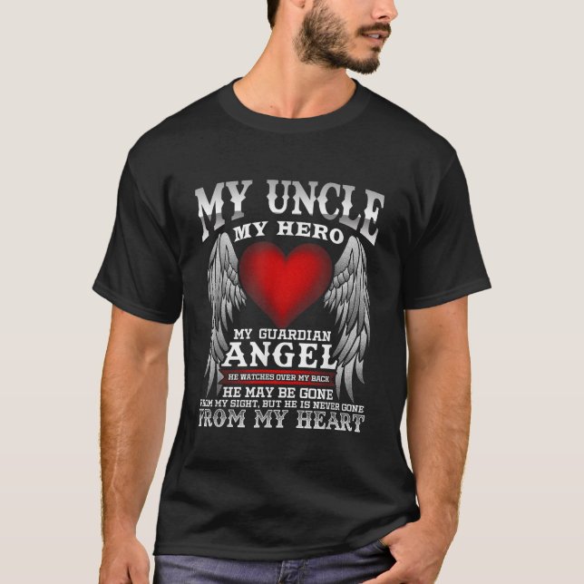 Min Guardian Angel Farbror till minnet T Shirt (Framsida)