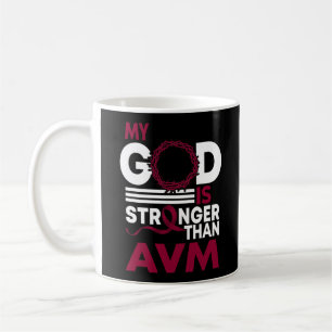 Min Gud är starkare än AVM-medvetandehöjande band Kaffemugg