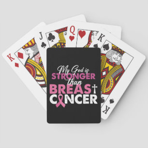 Min Gud är starkare än bröstcancer kristen Casinokort