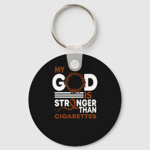 Min Gud är starkare än cigaretter slutar röka. Nyckelring