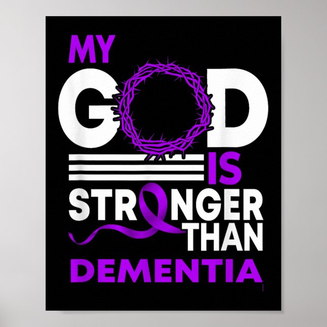 Min Gud är starkare än demensmedvetandehöjande ban Poster (Framsidan)