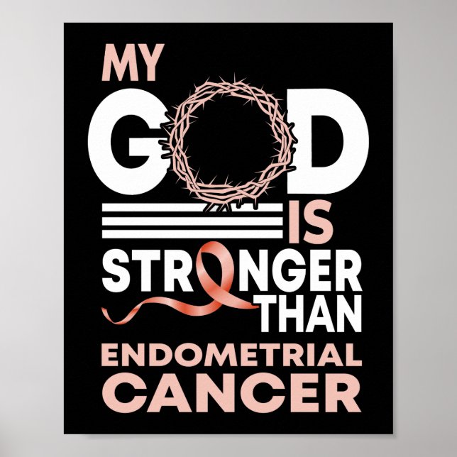 Min Gud är starkare än endometrialcancer Poster (Framsidan)