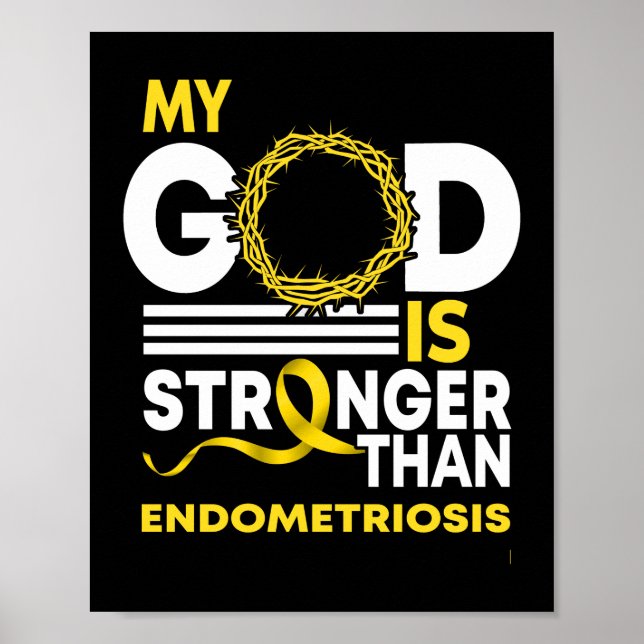 Min Gud är starkare än endometriosmedvetenhet Poster (Framsidan)