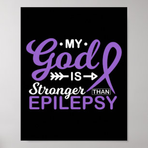 Min Gud är starkare än epilepsimedvetandehöjare Poster