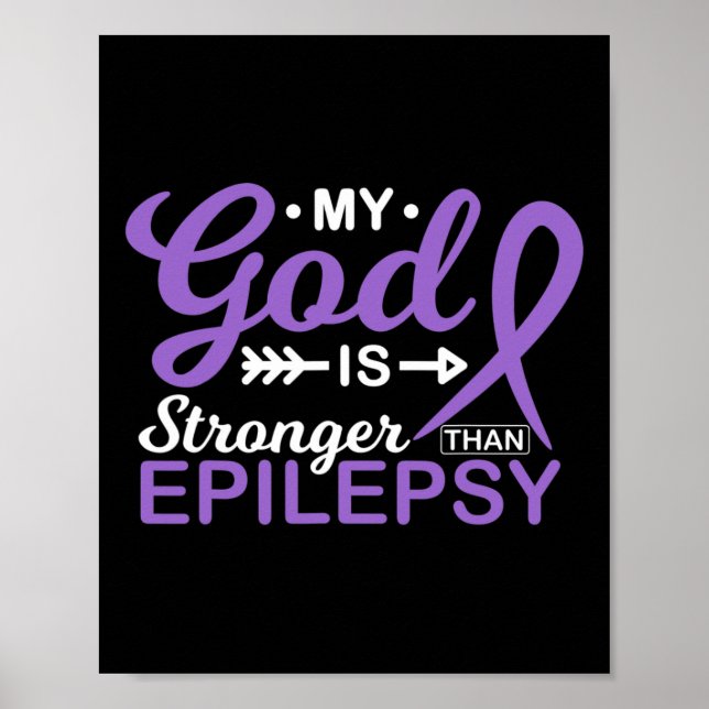 Min Gud är starkare än epilepsimedvetandehöjare Poster (Framsidan)