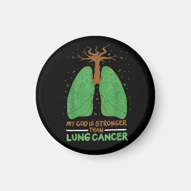 Min Gud är starkare än Lung Cancer Magnet (Framsidan)