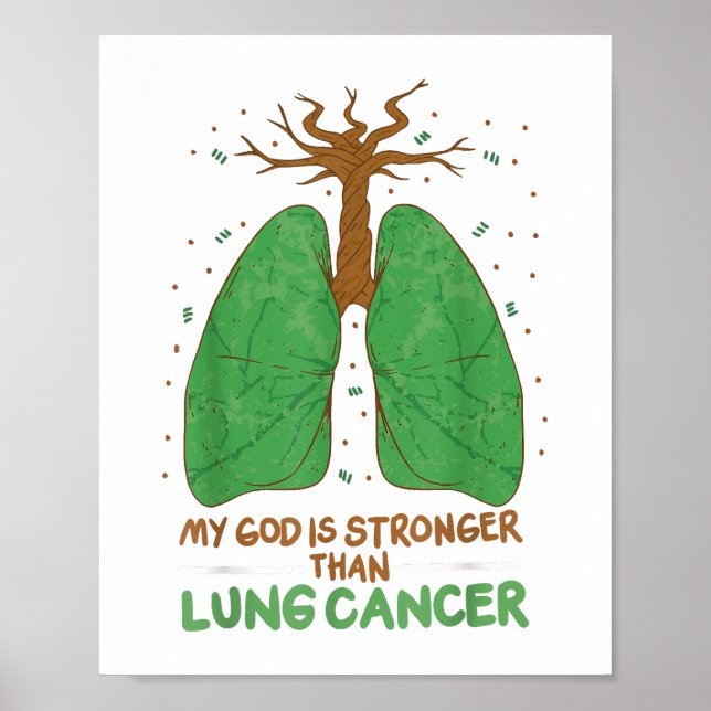 Min Gud är starkare än Lung Cancer Poster (Framsidan)