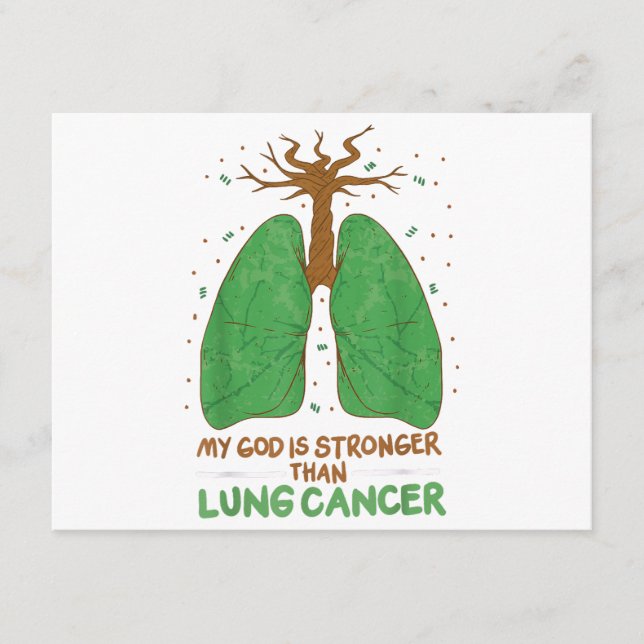 Min Gud Är Starkare Än Lungcancer Tilläggskort (Framsida)