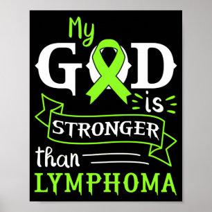 Min Gud är starkare än Lymphomas medvetandehöjande Poster